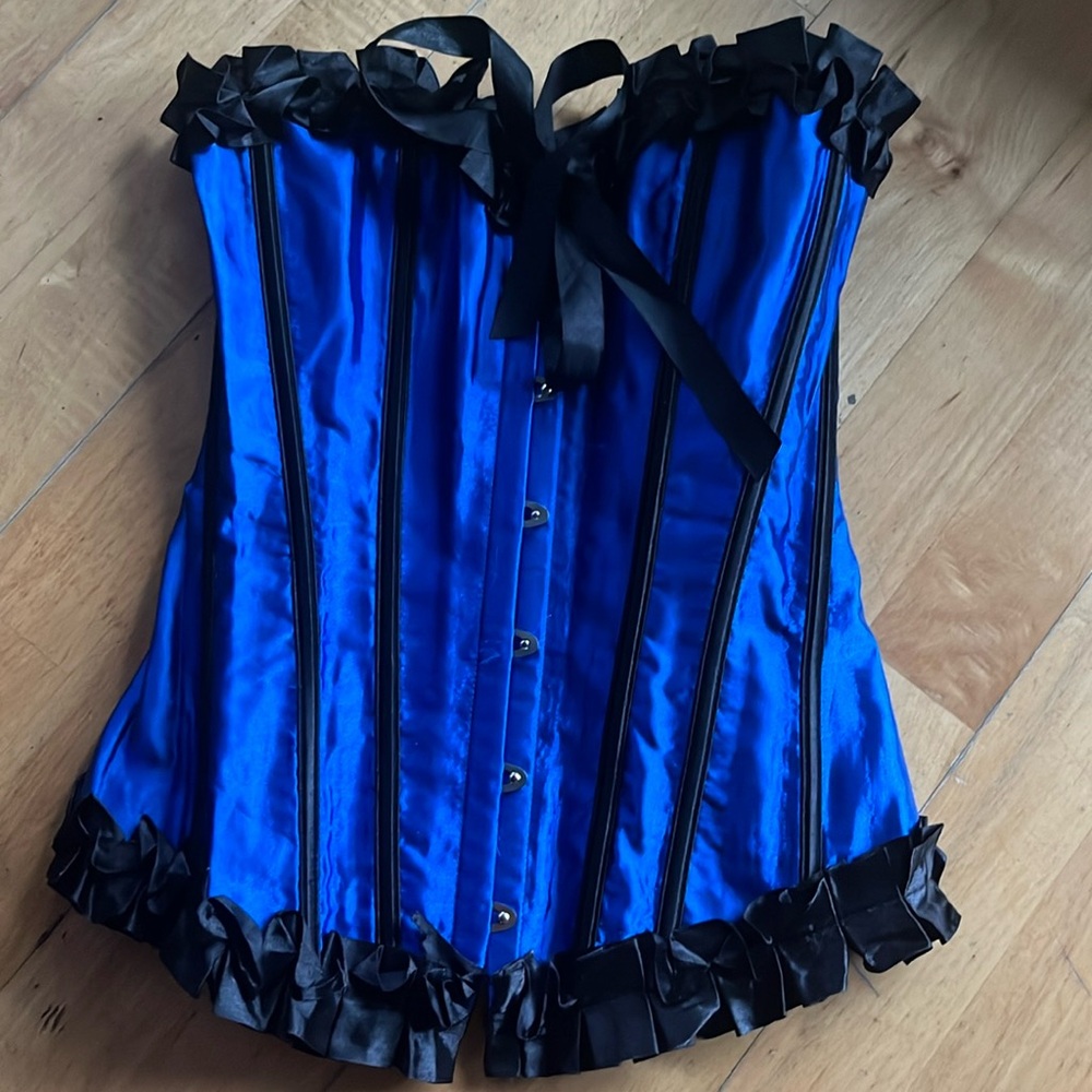 Lace up corset with boning fits XS/S